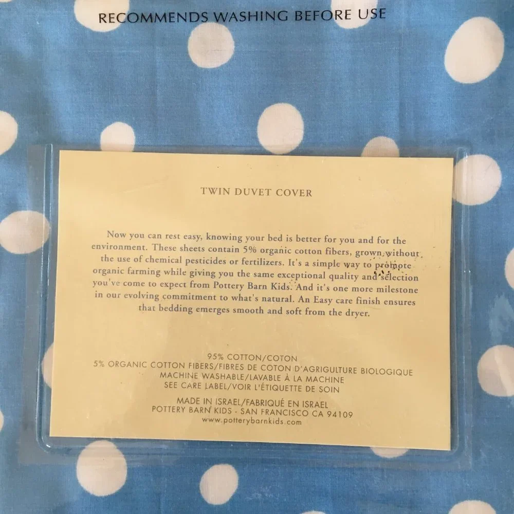 Pottery Barn Kids Polka Dot Duvet in Twin